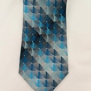 Van Heusen Blue and Gray Patterned Tie